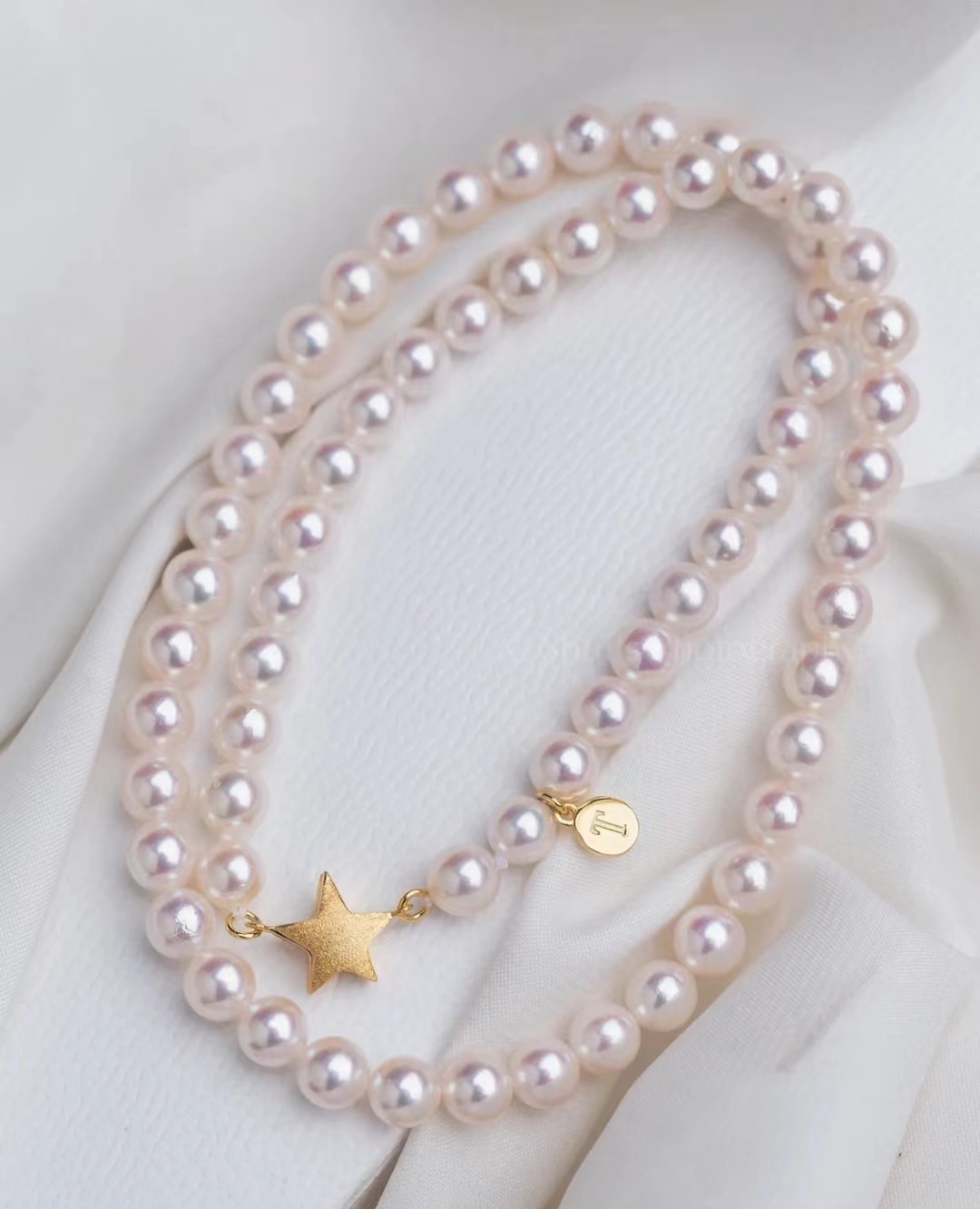 纯银海水珍珠正圆项链