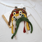 亲子款 儿童耳罩秋冬保暖可爱耳套小孩小青蛙耳捂女生冬季 宝宝针织