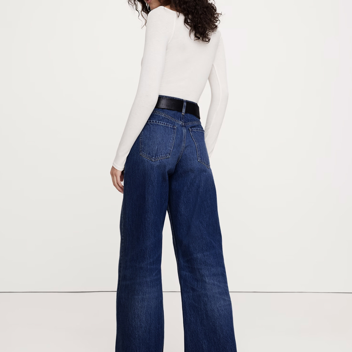 大牌鹰春秋款深蓝美单弹力款大直筒阔腿拖地高腰牛仔裤分长短,女装/女士精品,牛仔裤,淘宝优惠券,粉丝福利购,淘宝优惠卷