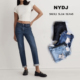 两件9折NY家Sheri修身 口卷边多色九分牛仔裤 脚踝牛仔裤 带卷裤