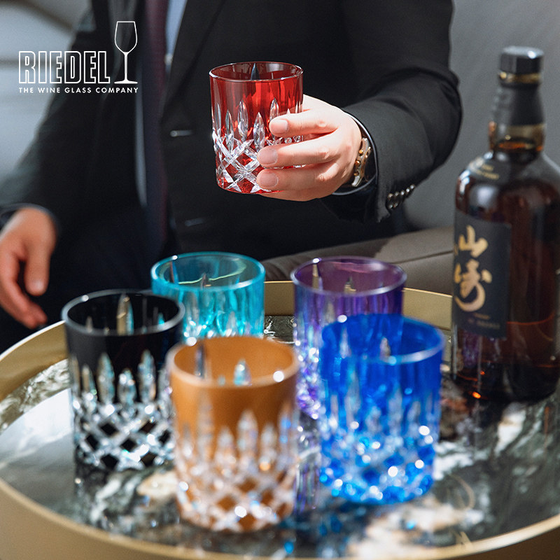 【圣诞礼物】RIEDEL雕花威士忌杯高档礼盒白兰地杯洋酒杯烈酒杯