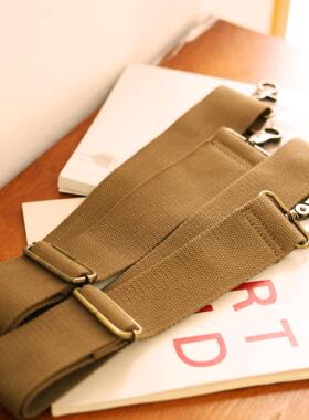 仟佰格 帆布可调节肩带包带配件单买复古单肩斜挎背带宽