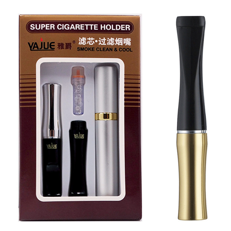 雅爵YJ012烟嘴过滤器循环型可清洗金属换滤芯型过滤烟嘴男士烟具