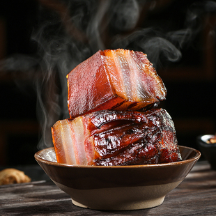 杨腊味腊五花肉湖北咸宁特产柴火烟熏五花肉农家自制腊肉