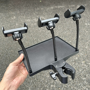 直播托盘多功能三脚架声卡托盘塑料方便携带托板置物架加厚钳夹