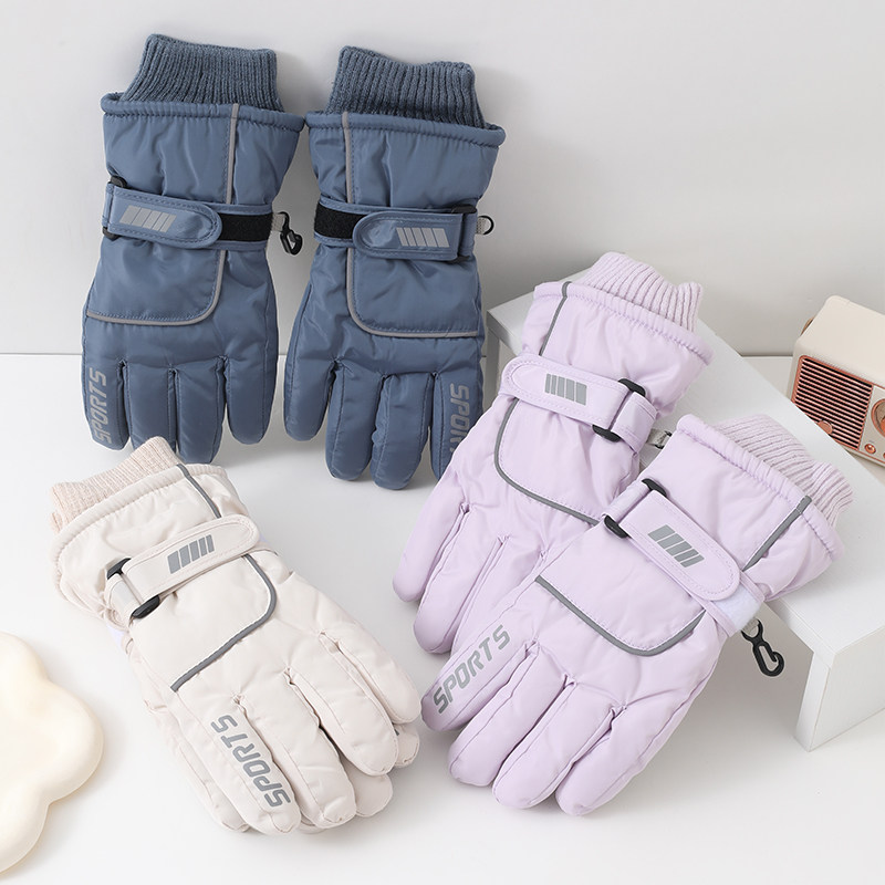 儿童专用手套亲子冬季玩雪防水骑行滑雪保暖户外防风寒女加厚加绒