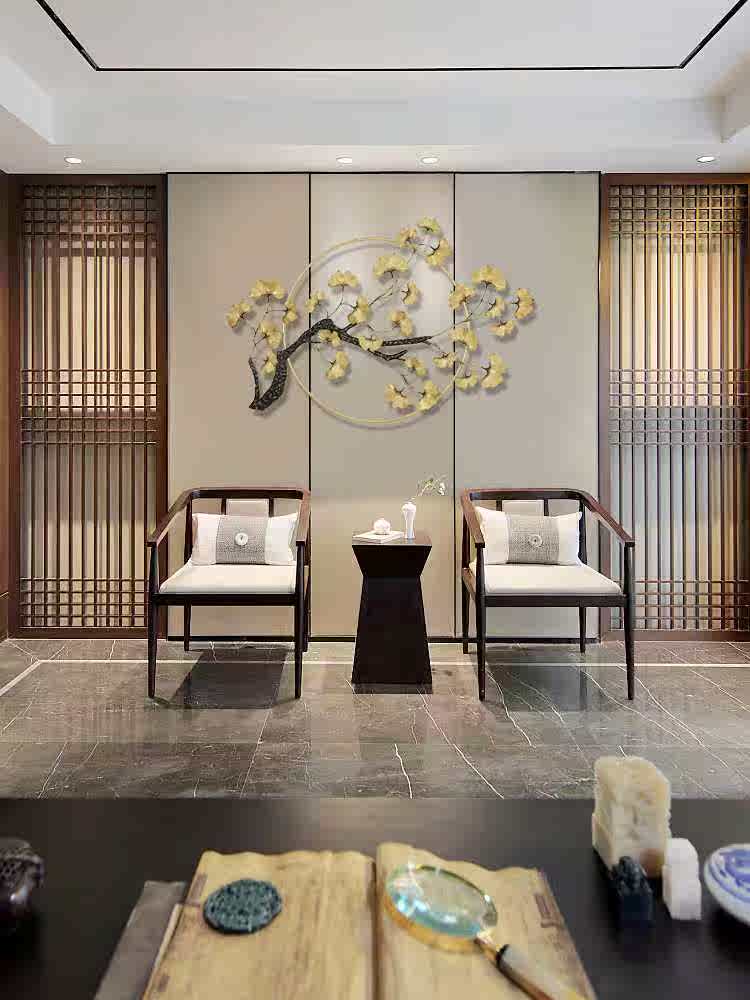 新中式银杏树客厅茶室墙饰壁挂玄关挂件墙面壁挂背景墙铁艺壁饰|ruв категории Домашний быт, роспись - от Buy2taobao.com для оказания профессиональной услуги покупки агента Taobao