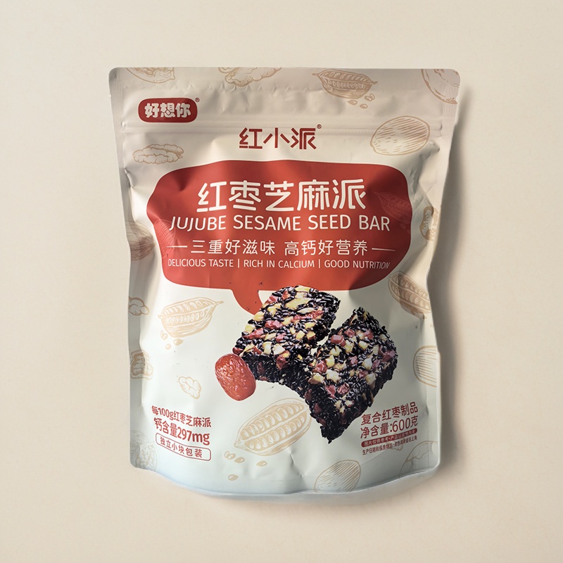 开市客代购 红小派红枣芝麻派600g 独立小包装零食枣派