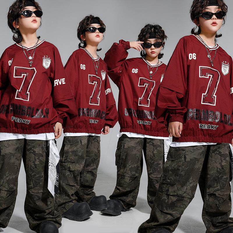 儿童街舞潮服男女童酷帅演出服