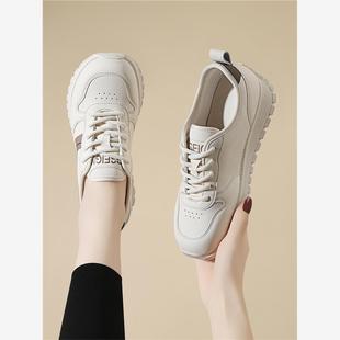 白色休闲运动鞋女2025春秋季新款超轻便软底减震跑步鞋爆款小白鞋