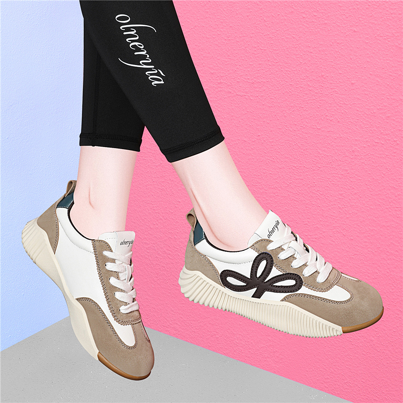 真皮透气款德训鞋女2025