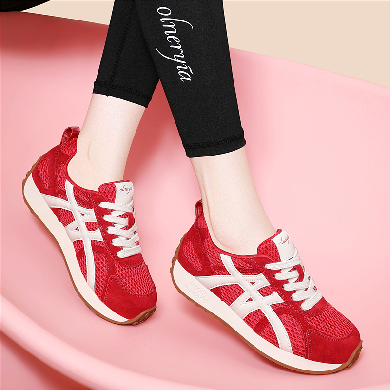 厚底网面老爹鞋女鞋2025