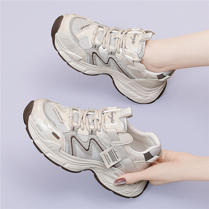 厚底老爹鞋女2026年春季新款轻便不累脚休闲运动鞋防滑旅游鞋