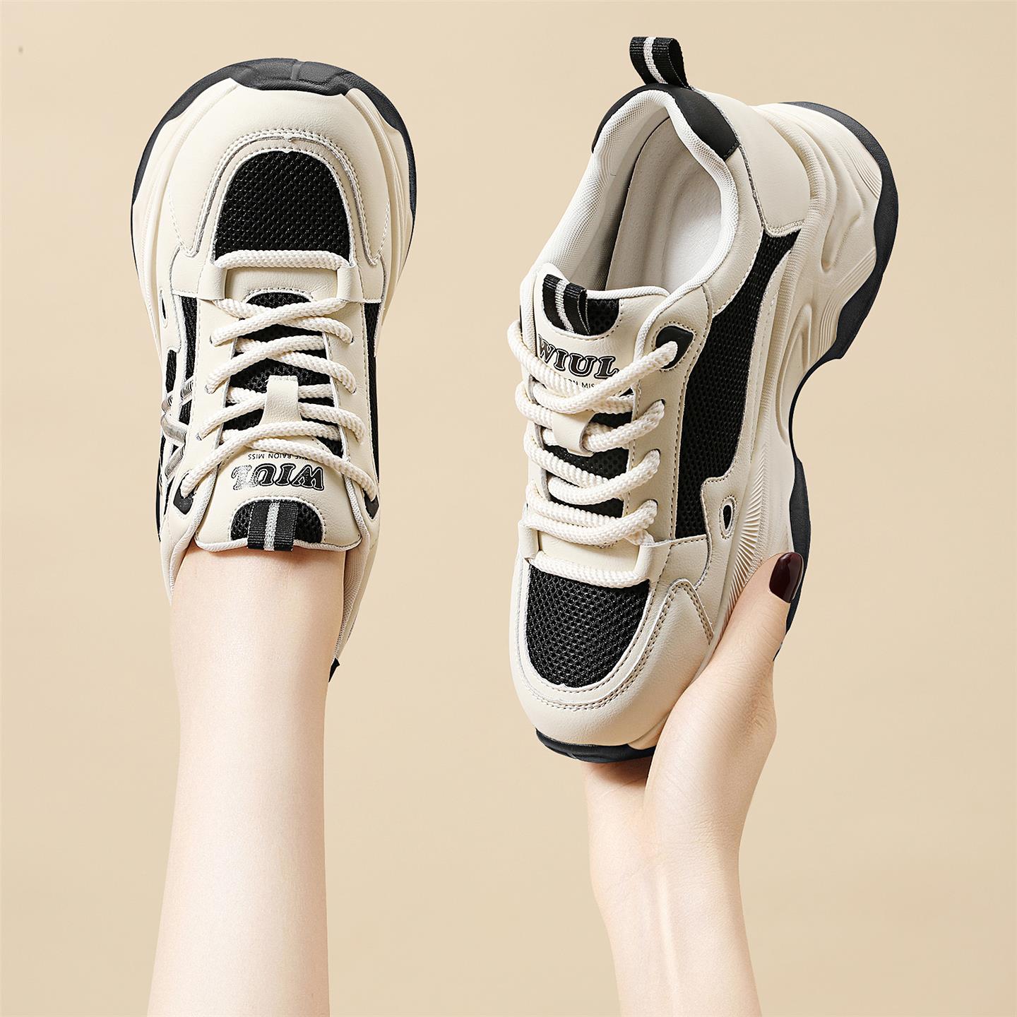 四季真皮老爹鞋女款2025