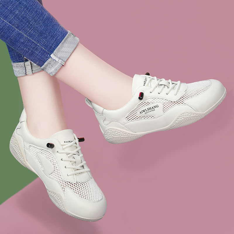 真皮小白鞋女2025新款夏