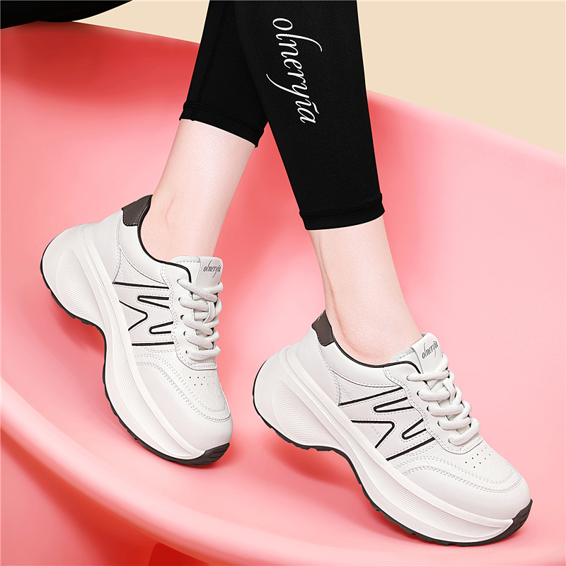 华夫小白鞋女2025新款春