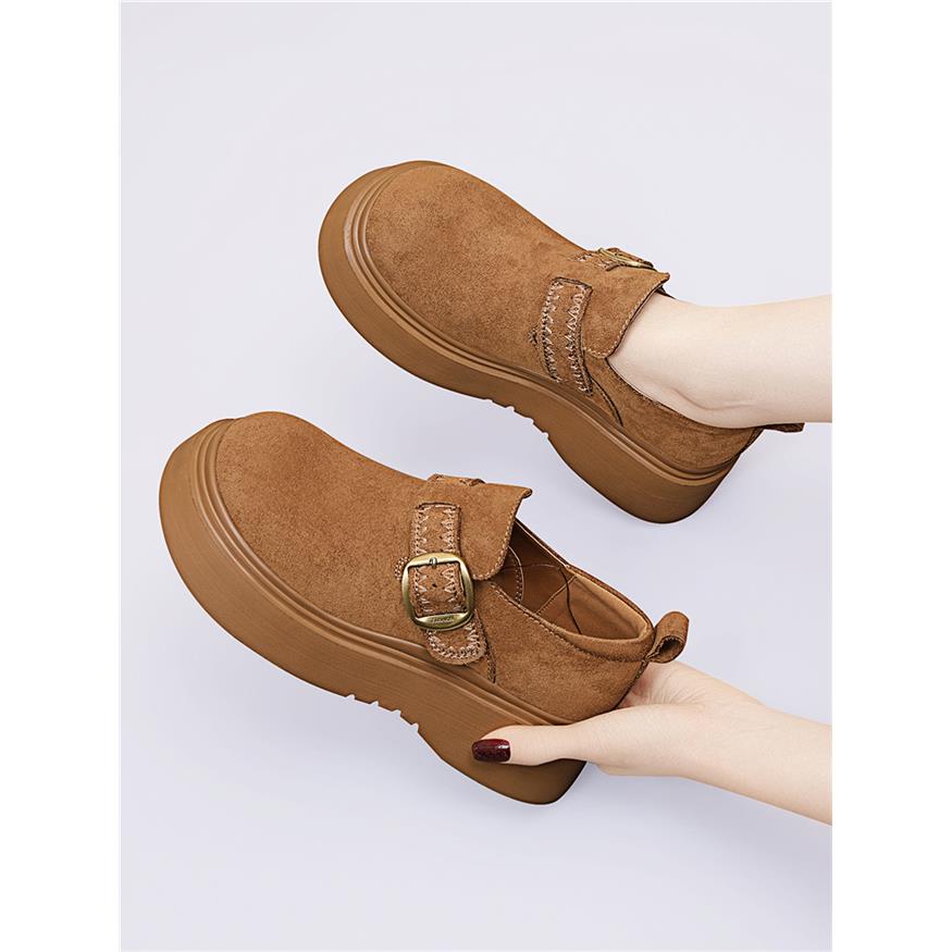 厚底增高勃肯鞋女2025春