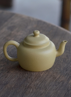 宫灯本山绿泥150ml独孔明式宽口宜兴丁蜀原矿紫砂壶