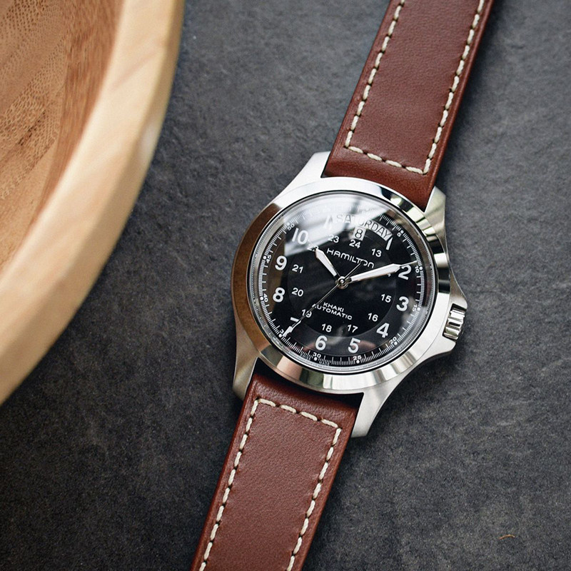 正品hamilton h64455533自动机械卡其将军男表汉密尔顿男士手表