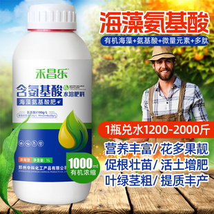 农用 海藻氨基酸水溶肥生根壮苗剂绿叶有机营养叶面肥复合多肽正品