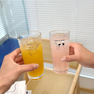 ins风高颜值玻璃杯女透明家用