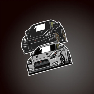 汽车贴纸适用于#nissan#nissanGTR#GTR#R35汽车反光车贴 8275