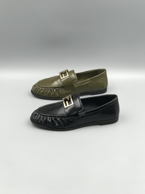 新款单鞋 软皮油腊皮乐福鞋 舒适包脚轻便养脚三季可穿女鞋 露