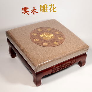 雕花拜凳拜垫跪垫寺庙家用实木跪拜磕头凳垫椅子打坐禅修瑜伽蒲团