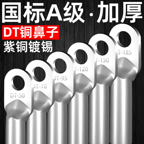 DT镀锡国标铜鼻子接线端子铜线耳