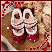 可露丽 Lolita秋冬日常加绒lo鞋 原创lo鞋 女可爱制服鞋