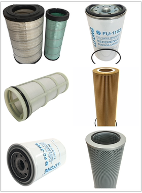 适配斗山DX340 350 420 480 520LC-9挖掘机柴油滤芯 机油滤芯空气