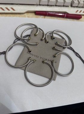 开口手镯欧美镶嵌纯银手镯