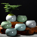 多肉花盆哥窑陶瓷透气大号冰裂组合阳台清新创意办公桌特价 清仓盆