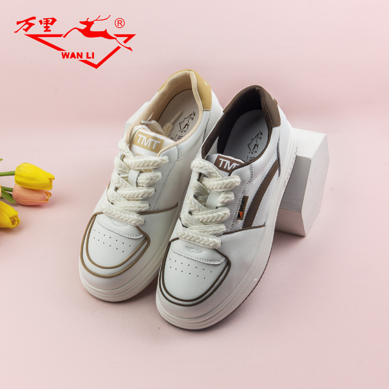 万里板鞋休闲系带女鞋