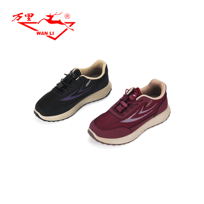 万里新款女士休闲运动鞋简约舒适轻便透气免系带单鞋BJT2315