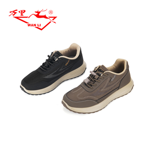 万里新款男士休闲运动鞋舒适平底轻便免系带圆头低帮单鞋BJT1199