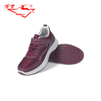 万里新款休闲运动鞋舒适轻便魔术贴通勤女鞋BJT2223DS