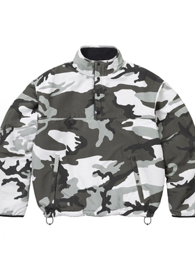 FCG＆FW25联名Reversible Pullover半拉链双面穿李立领夹克外套