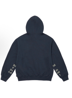 FCG&FW25 IDGAF Zip Up Hooded Sweatshirt袖口刺绣图案连帽卫衣