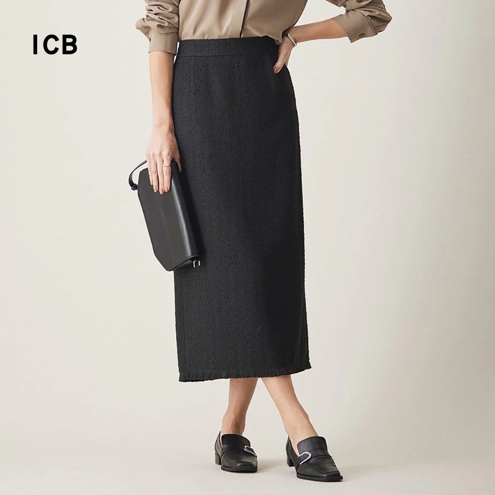 ICB日系春季通勤职业OL混纺过膝中长半身裙直筒铅笔裙商场同款,女装/女士精品,半身裙,淘宝优惠券,粉丝福利购,淘宝优惠卷