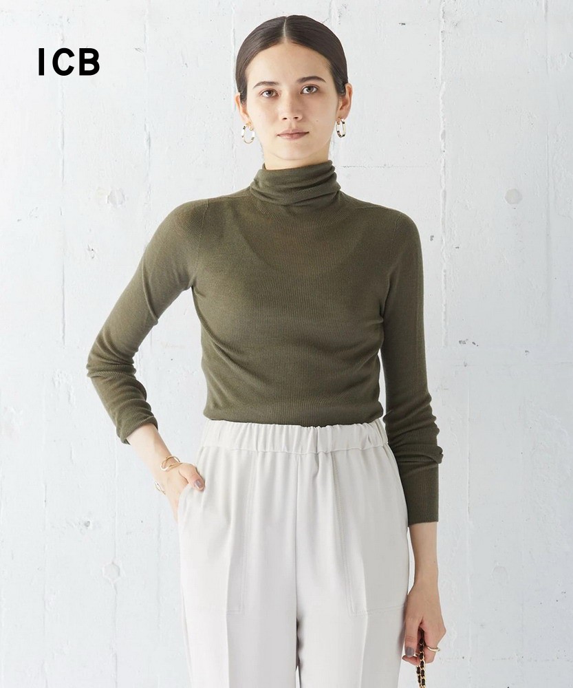 纯羊毛高领薄款针织毛衣商场同款