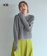 ICB日系秋季 商场同款 通勤宽松羊毛羊绒混纺套头针织毛衣短款 毛衫