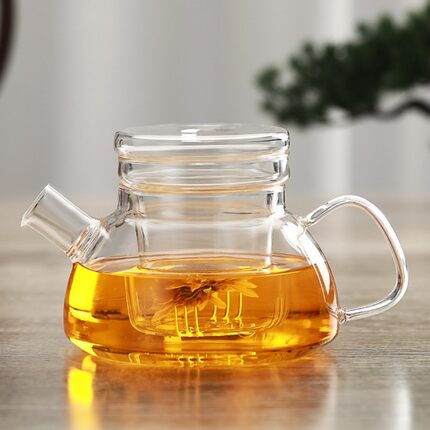 玻璃冷水壶欧式耐热竹盖套装功夫茶具煮茶壶泡潽洱黑白花茶壶加厚