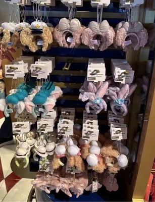 香港迪士尼代购七宝饼饼达菲贝儿露露耳朵挂件、迷你发箍挂件