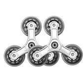 三角轮爬楼梯小推车轮子折叠橡胶轮购物车买菜车小拉车轱辘耐用轮