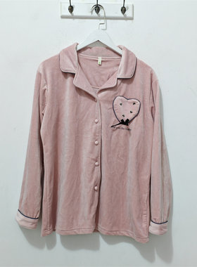 L-XXL码 品牌睡衣 女士 秋冬 女海岛绒单件上衣家居服