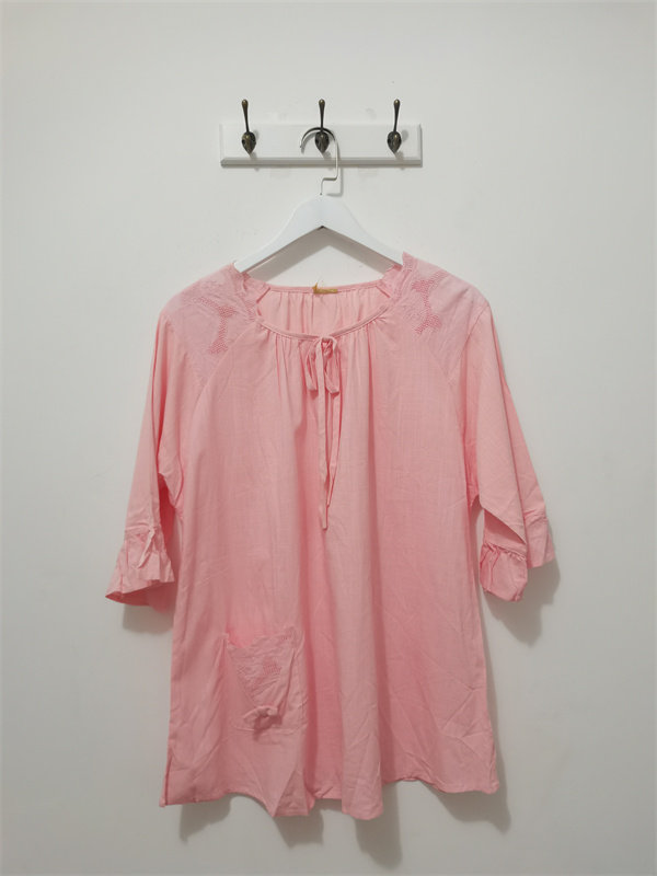 M-XL码特价清仓 芬腾睡衣 早秋 女 薄款舒适七分袖单件上衣家居服属于什么档次？