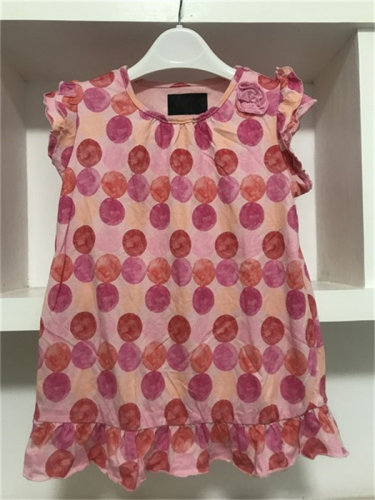 2-8岁外贸原单正品 Oshkosh女童连衣裙 夏季 纯棉淑女小飞袖裙子