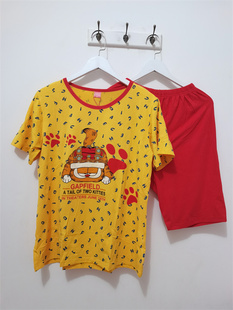 M-XL码特价清仓 雨夜花睡衣 夏季 男女莫代尔短袖家居服套装