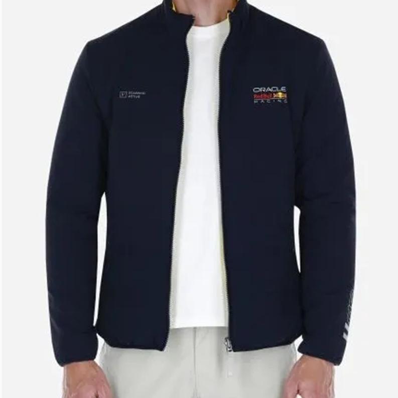 F1红牛车队队服 redbull两面穿棉夹克 立领赛车服 防风防小雨外套